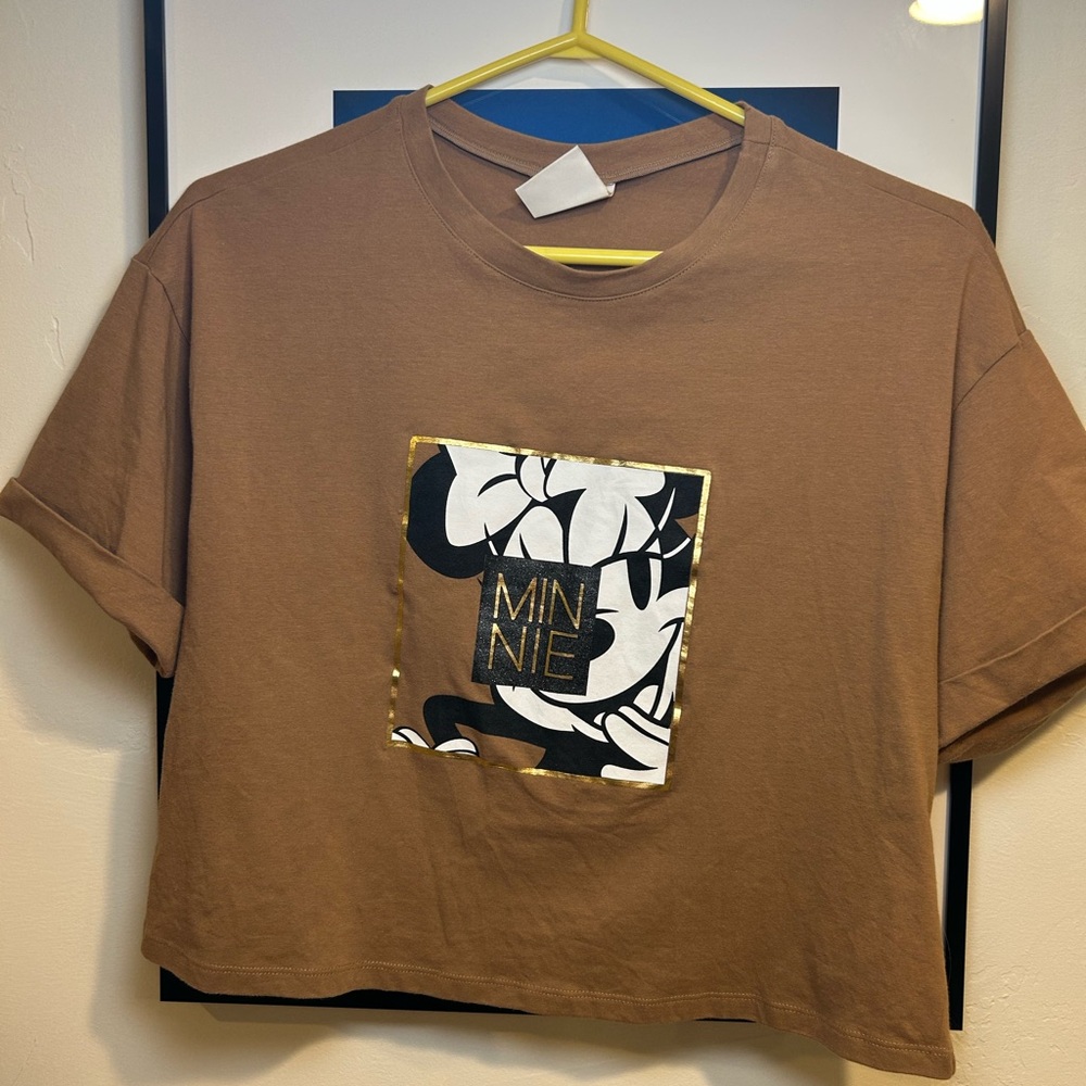 Disney Brown Minnie Mouse Crop Top
